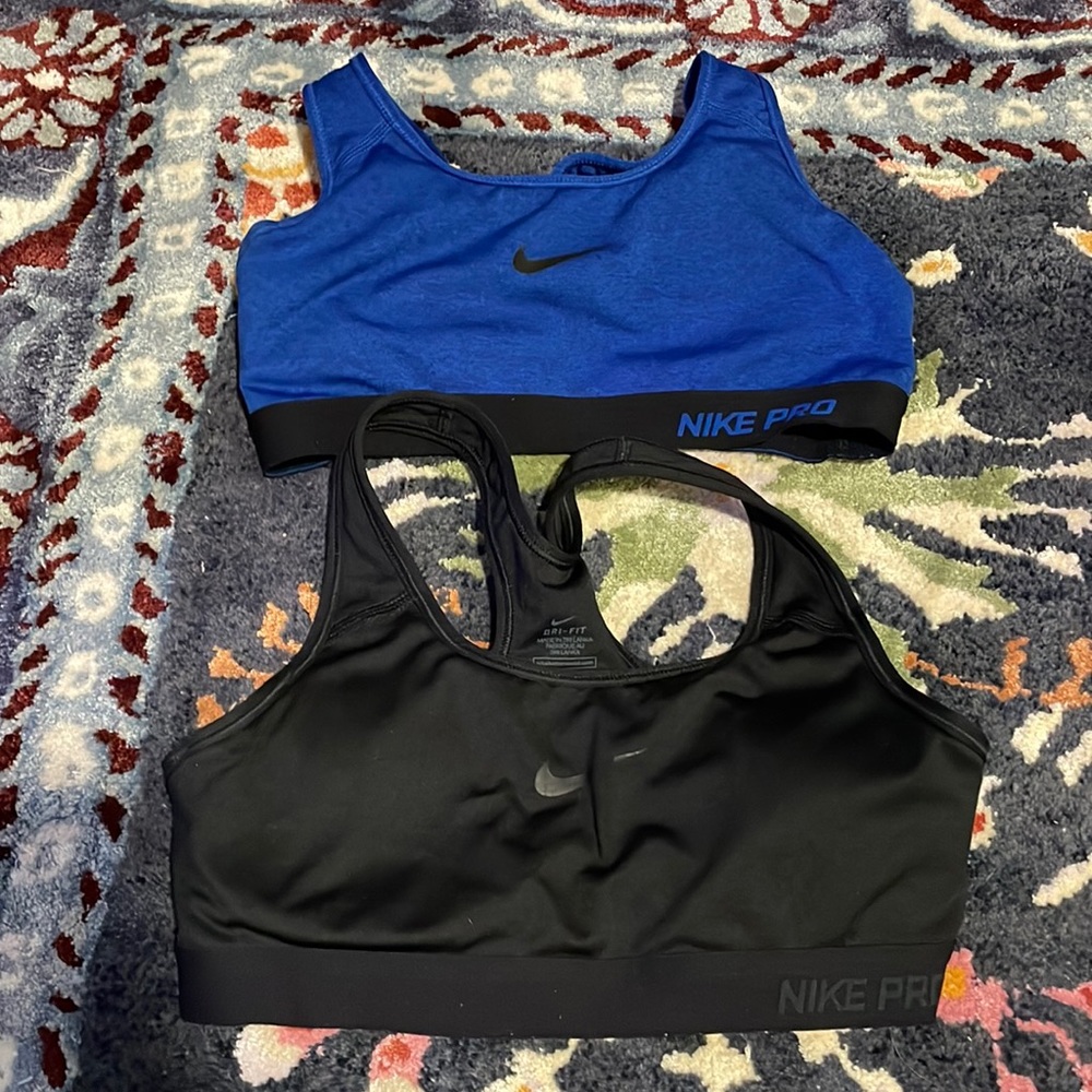 Nike Sports Bras Size Small Blue and Black